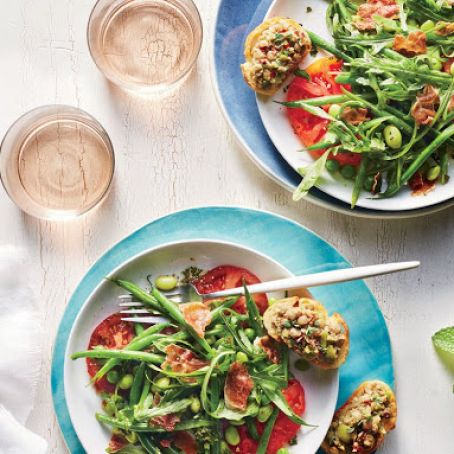 Fresh Pea, Prosciutto, and Herb Salad